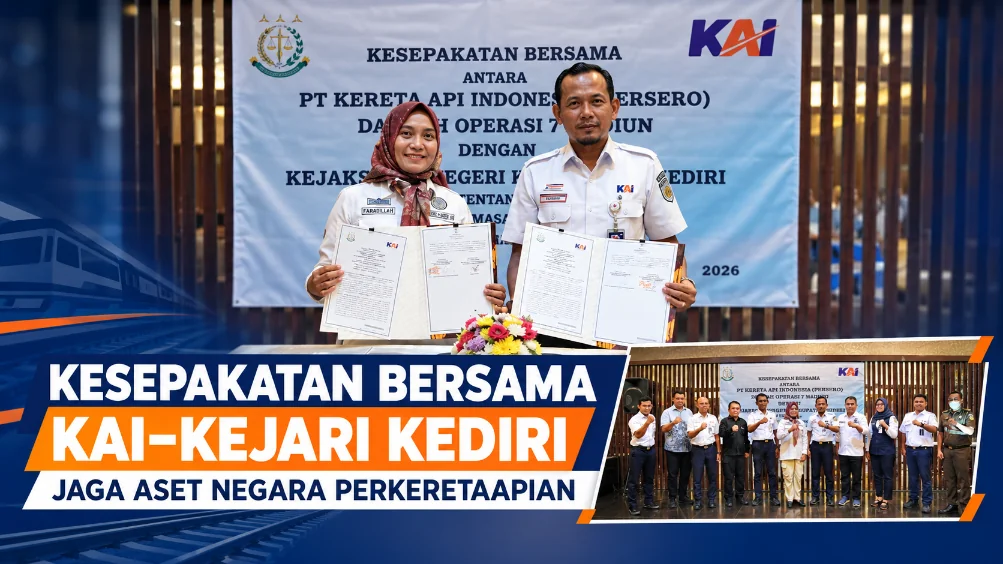 Kesepakatan Bersama KAI‑Kejari Kediri Jaga Aset Negara Perkeretaapian